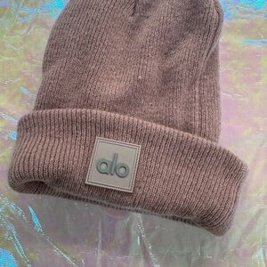 Alo Brown Knit Beanie